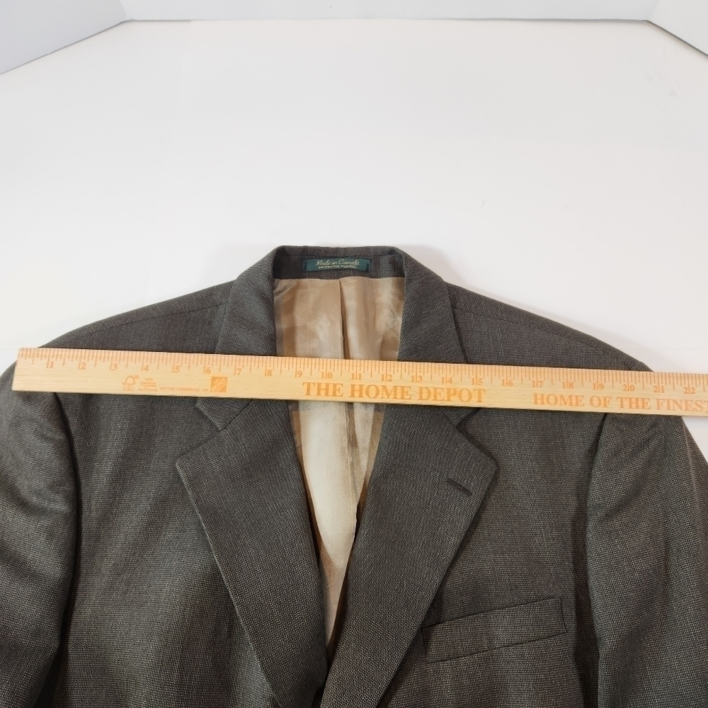 VTG Chaps Ralph Lauren Men’s 46R Brown Wool Tweed Sport Coat Blazer Suit Jacket - Picture 11 of 12